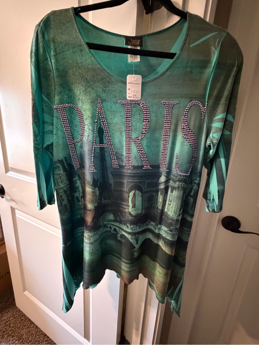 Joslar Green 'PARIS' Graphic Long Sleeve Tee